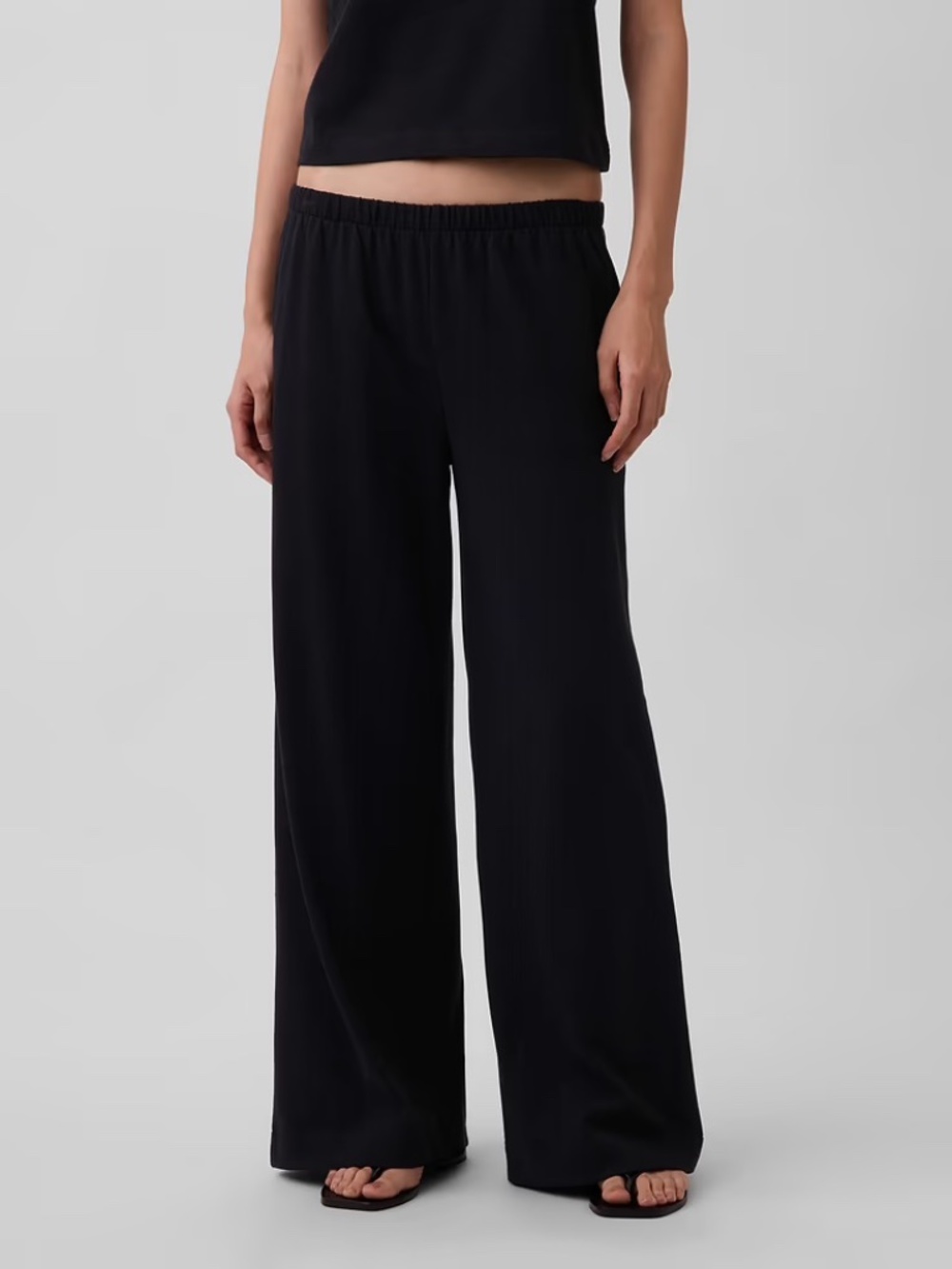 GAP Knit Wide Leg Pants - Picture 1 of 11